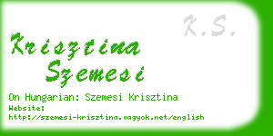 krisztina szemesi business card